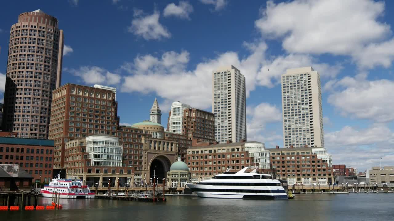 Free Video Stock time lapse of boston skyline Live Wallpaper