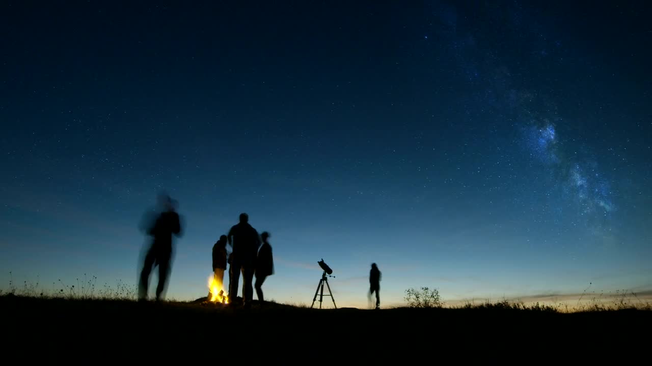 Free Video Stock time lapse of people stargazing Live Wallpaper