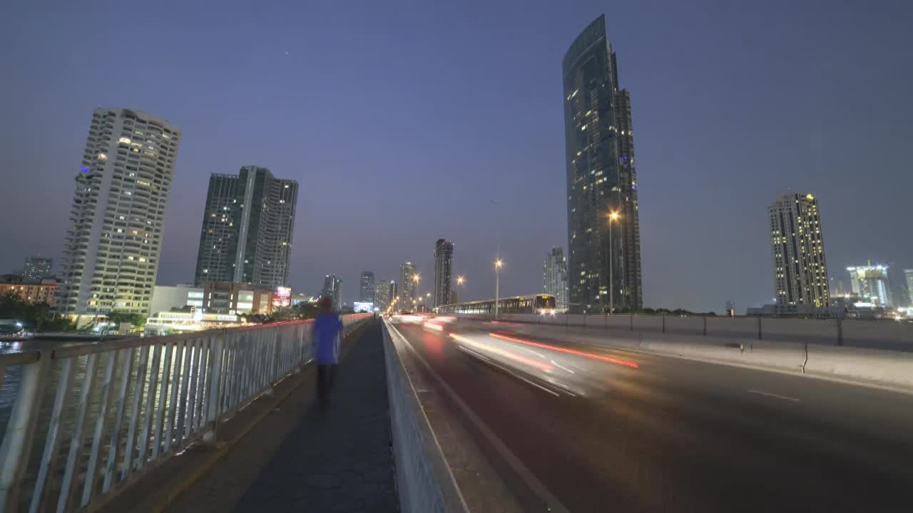Free Video Stock time lapse of traffic and pedestrians at night Live Wallpaper