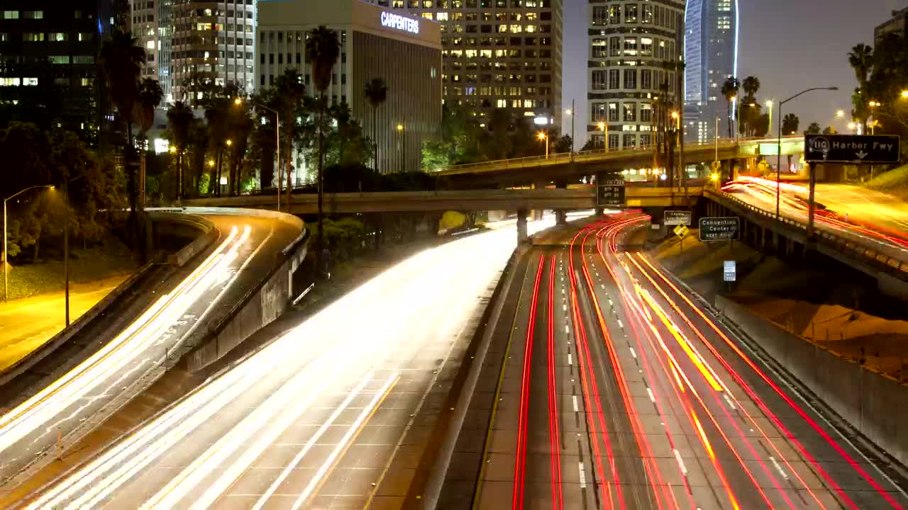 Free Video Stock time lapse of traffic at night Live Wallpaper