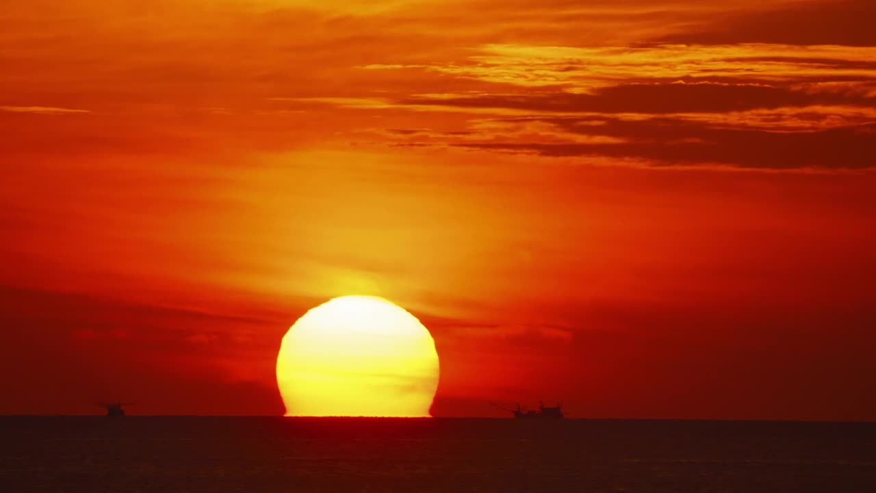 Free Video Stock timelapse of a red sunset landscape Live Wallpaper