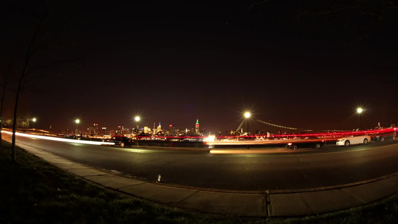 Free Video Stock timelapse of night traffic in nyc Live Wallpaper