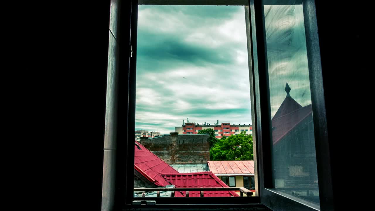 Free Video Stock timelapse of swirling clouds through a window Live Wallpaper