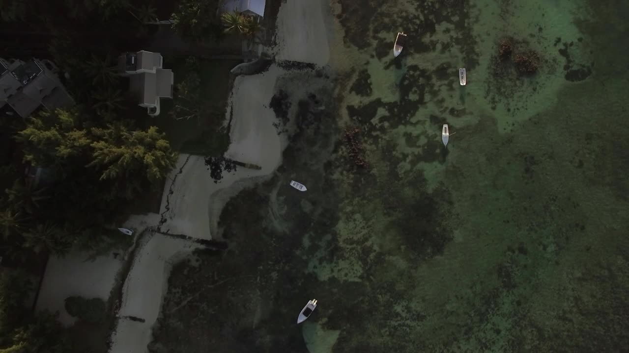 Free Video Stock tiny boats along the coast of mauritius Live Wallpaper