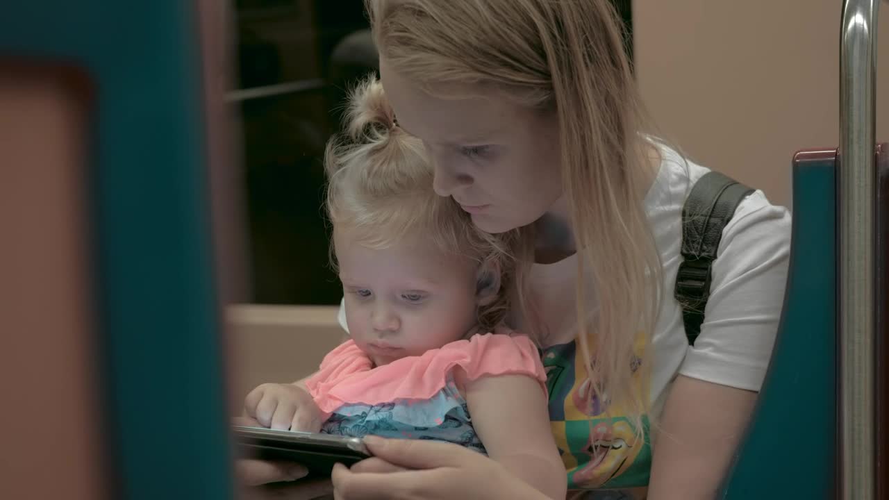 Free Video Stock tired baby with her mother Live Wallpaper