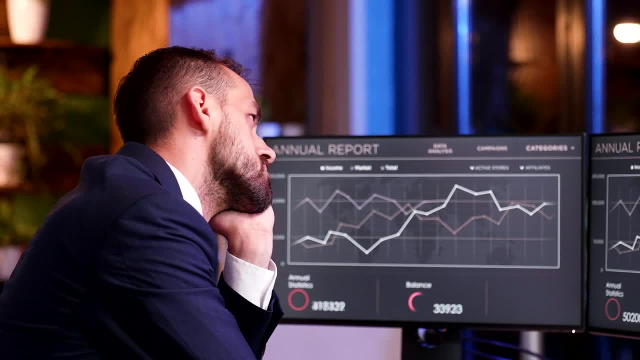 Free Video Stock tired lawyer yawns while reviewing reports in office Live Wallpaper