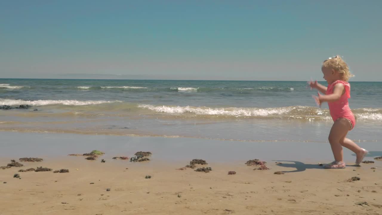 Free Video Stock toddler playing with a beach ball Live Wallpaper