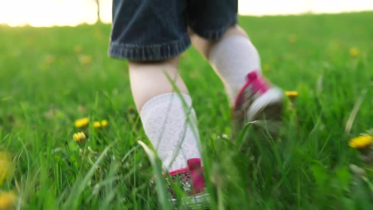 Free Video Stock toddler running through grass Live Wallpaper