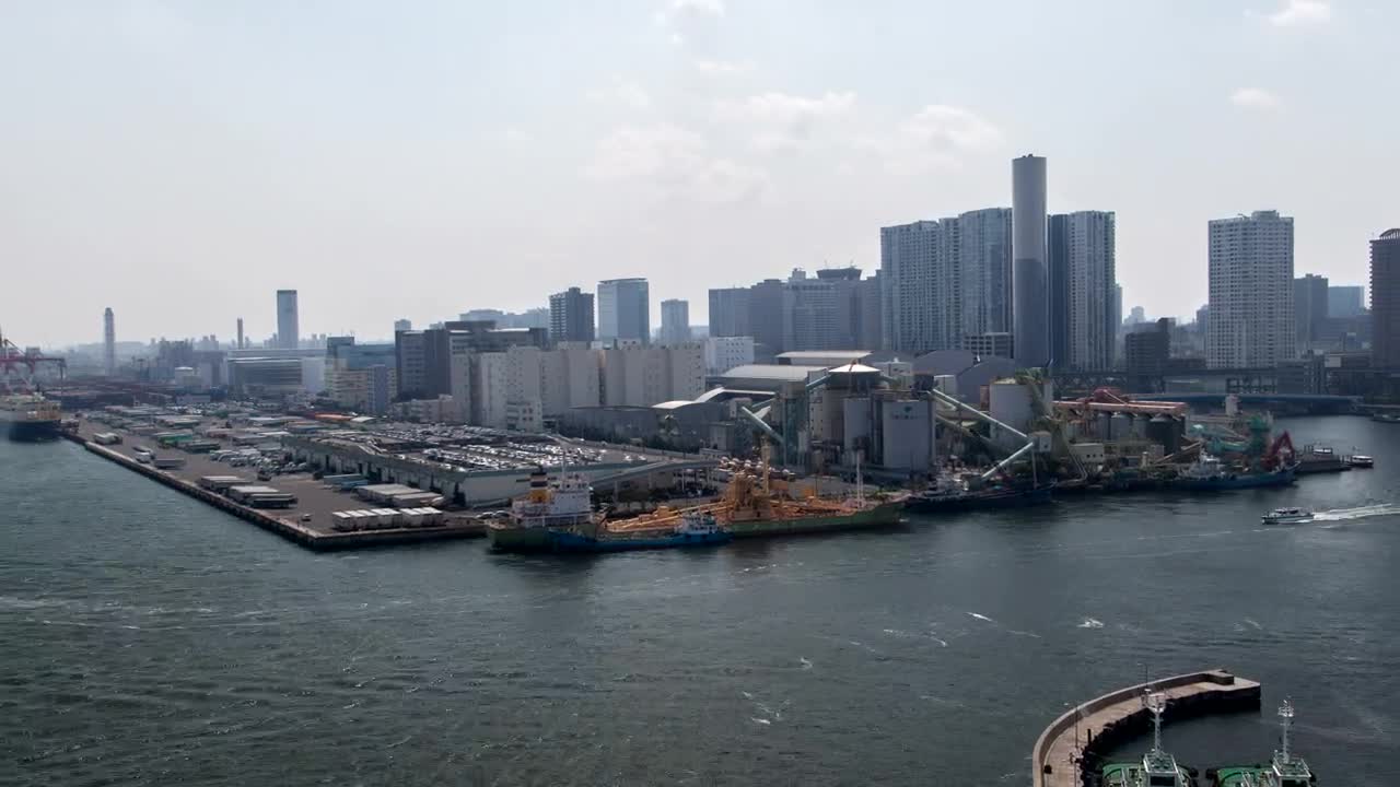 Free Video Stock tokyo industrial district and the river Live Wallpaper