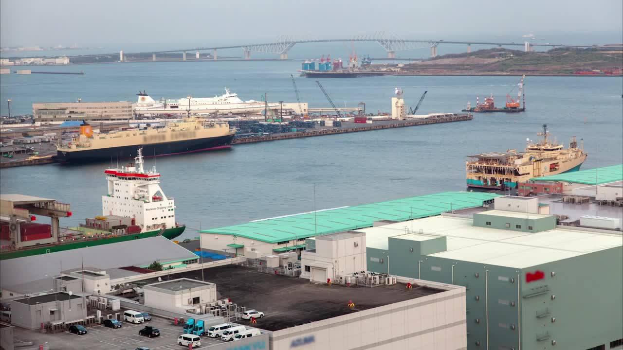 Free Video Stock tokyo port time lapse Live Wallpaper