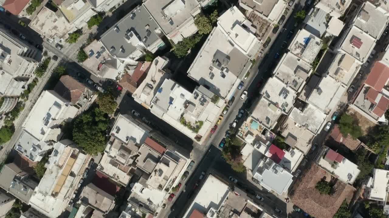 Free Video Stock top aerial shot of the city of athens Live Wallpaper