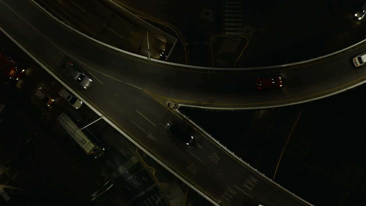 Free Video Stock top aerial view of a two way bridge Live Wallpaper