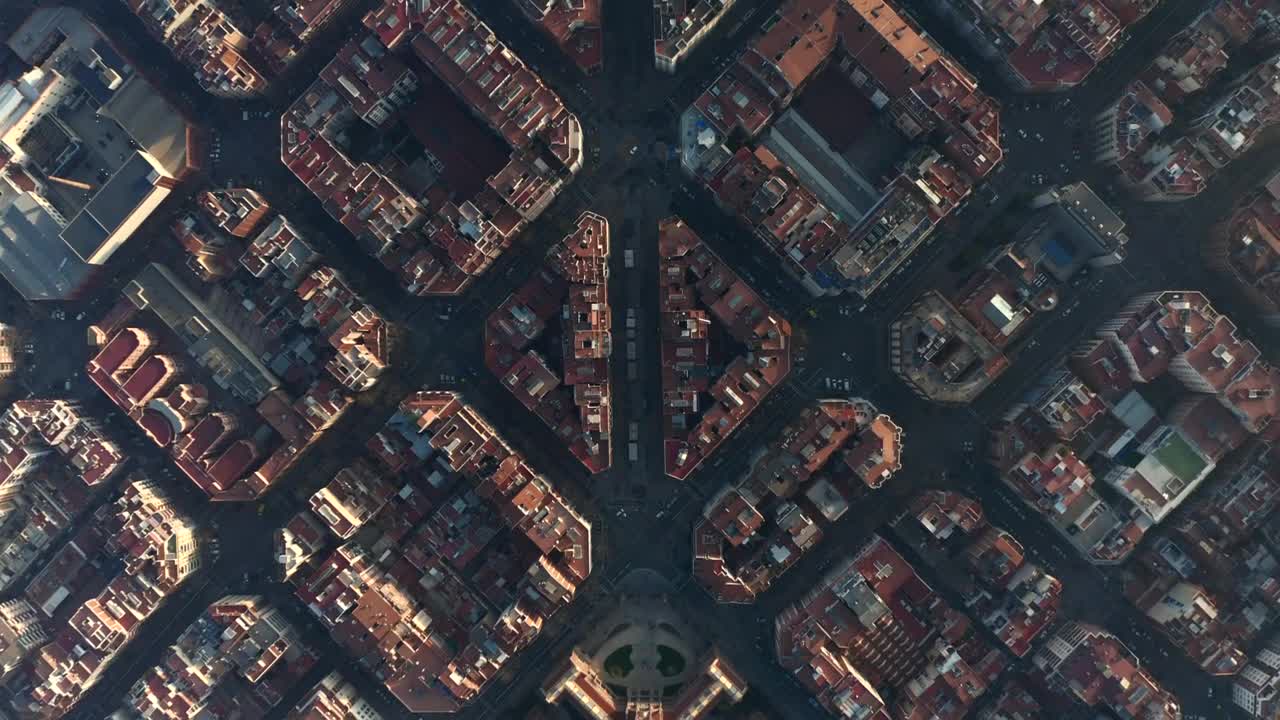 Free Video Stock top shot of barcelona city aerial shot Live Wallpaper