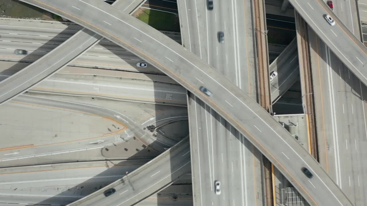 Free Video Stock top shot of the judge pregerson huge highway Live Wallpaper