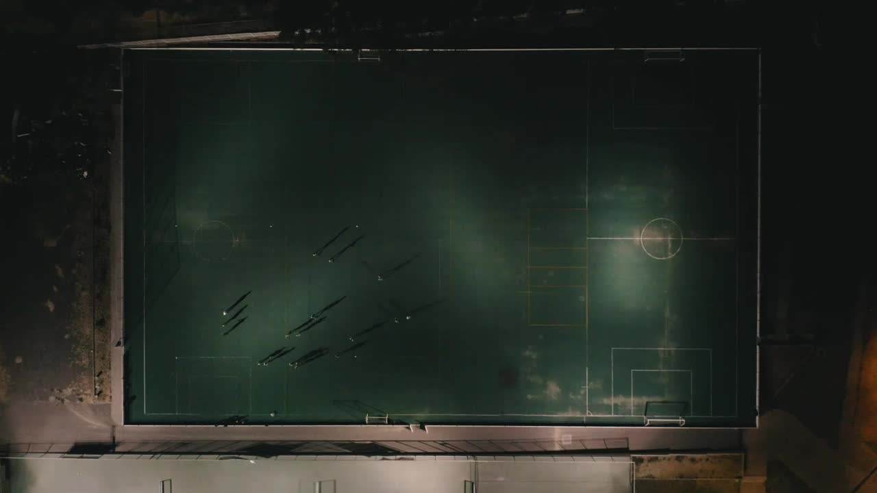 Free Video Stock top view of football courts at night Live Wallpaper