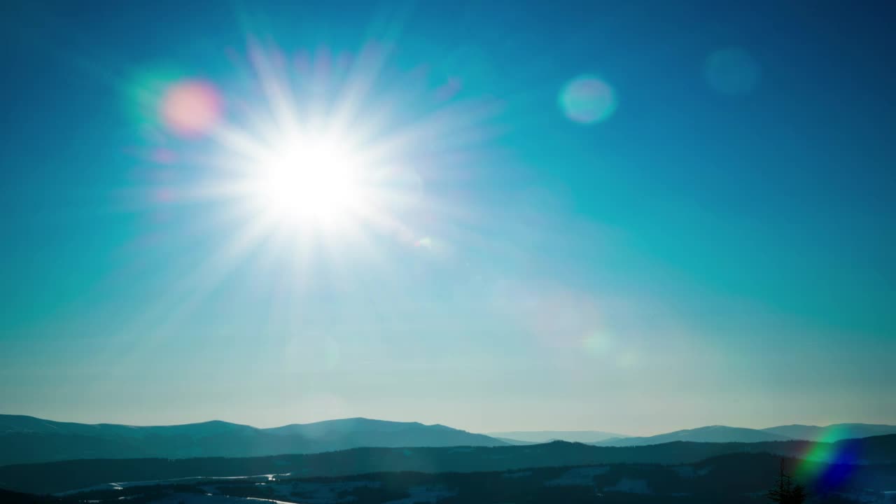 Free Video Stock tour of the sun through the sky until dusk Live Wallpaper