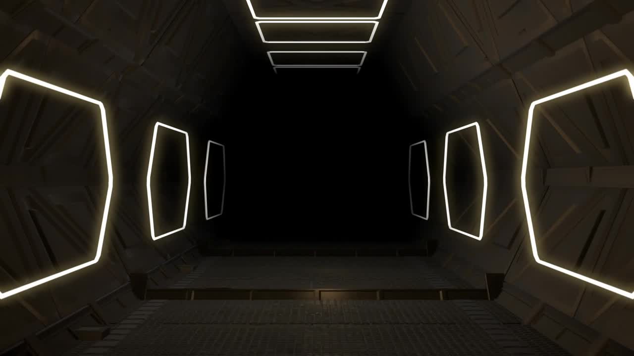 Free Video Stock tour through the corridors of an intergalactic ship Live Wallpaper