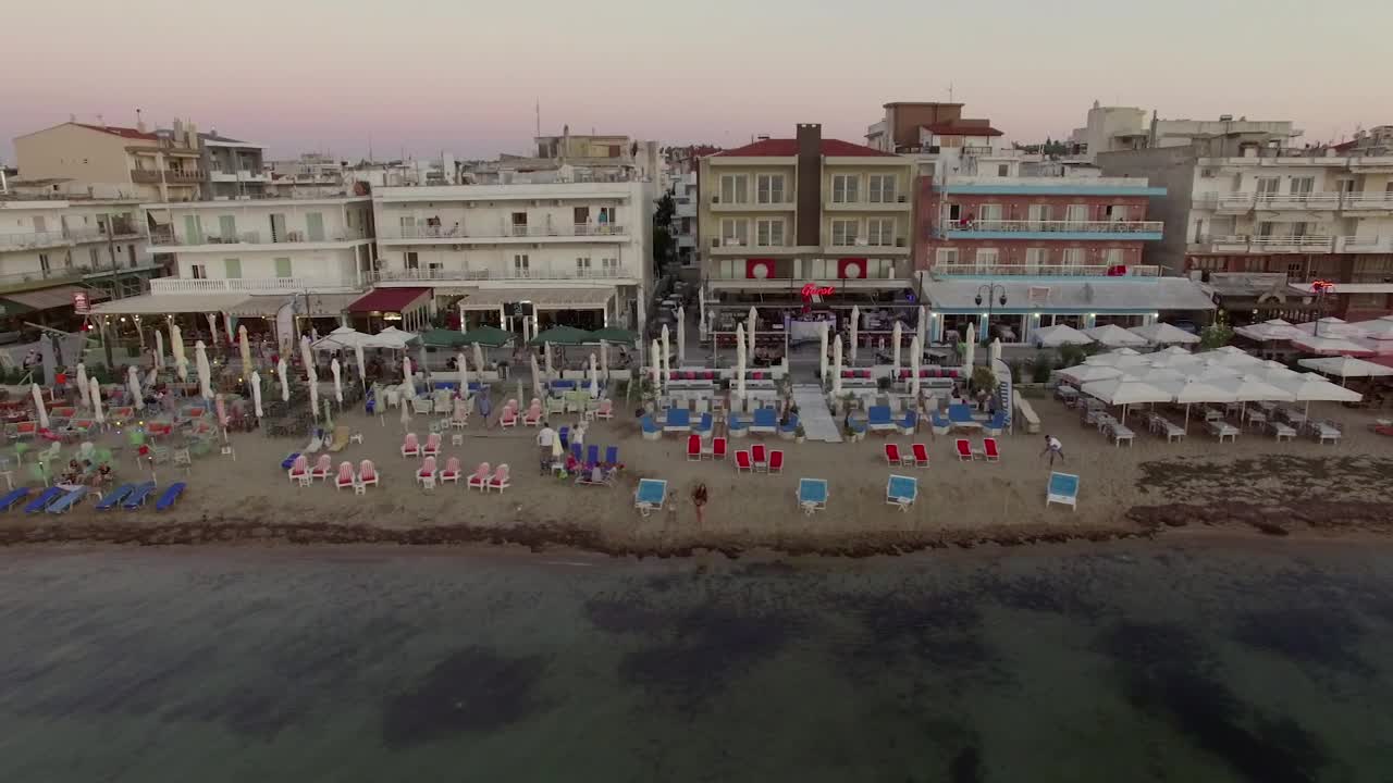 Free Video Stock tourist beaches at the end of the day Live Wallpaper