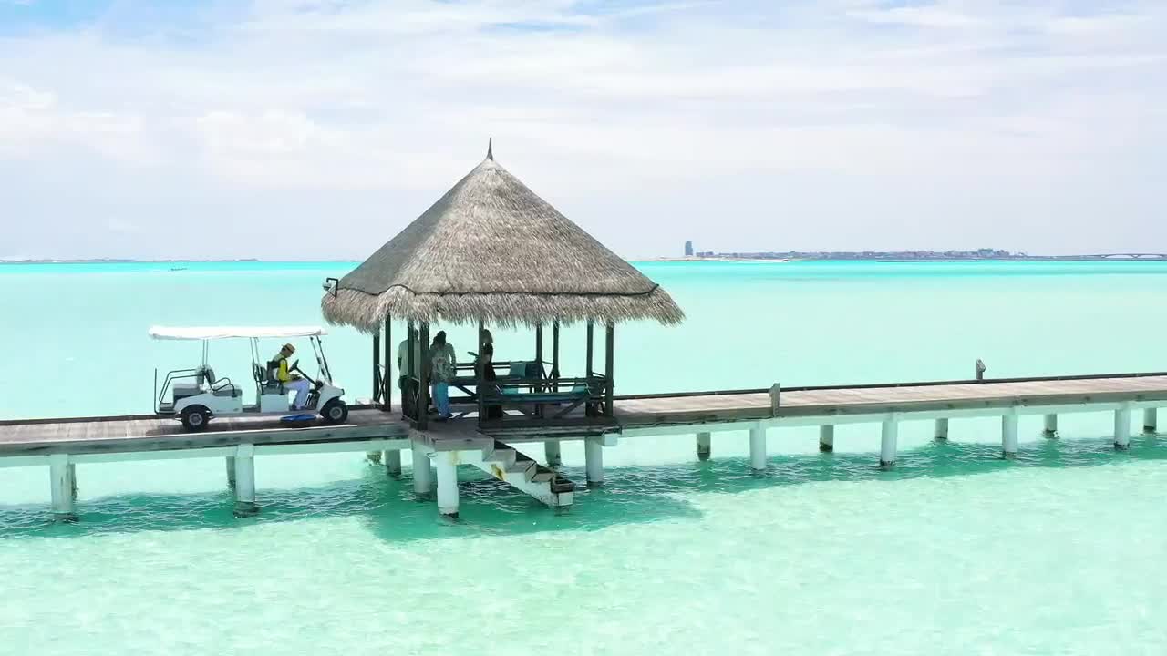 Free Video Stock tourists at a paradise pier Live Wallpaper