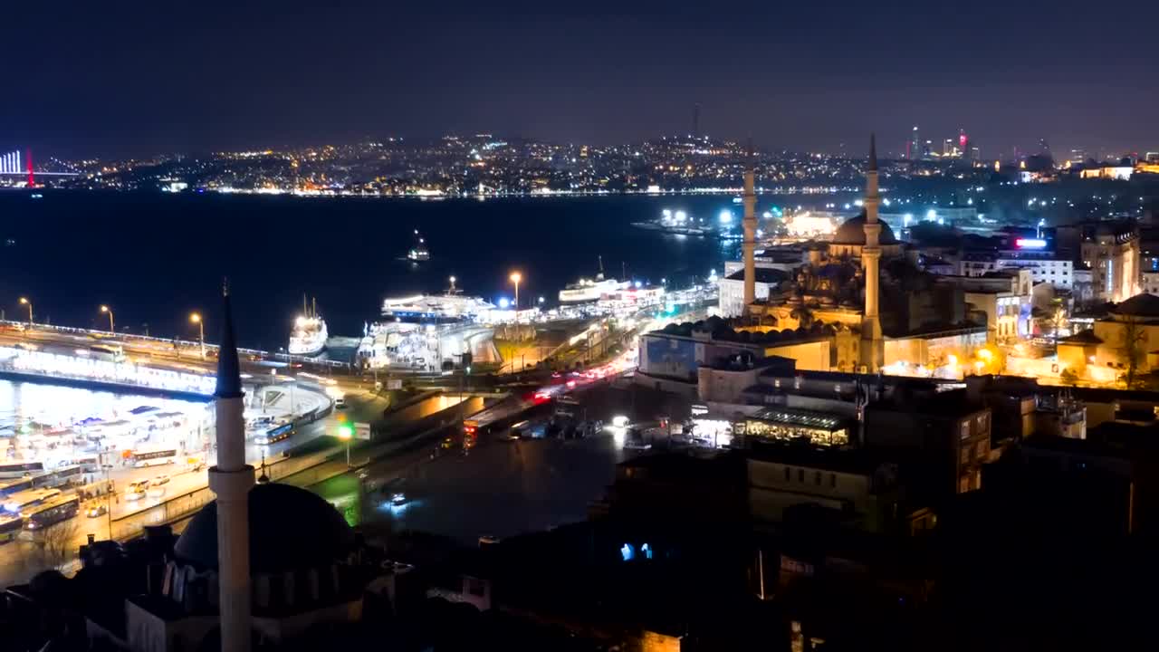 Free Video Stock towards the coast at night Live Wallpaper