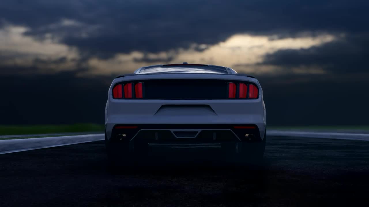 Free Video Stock tracking shot of a luxury sports car in a road Live Wallpaper