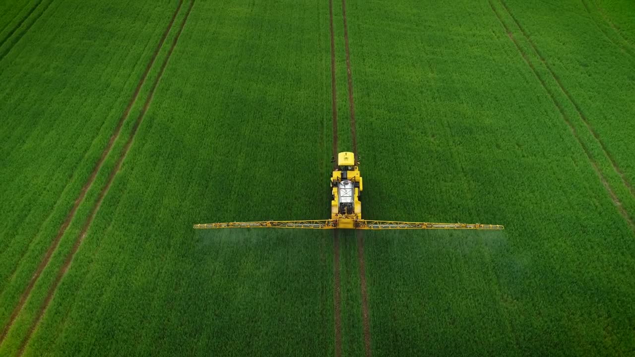 Free Video Stock tractor fertilizing the field Live Wallpaper