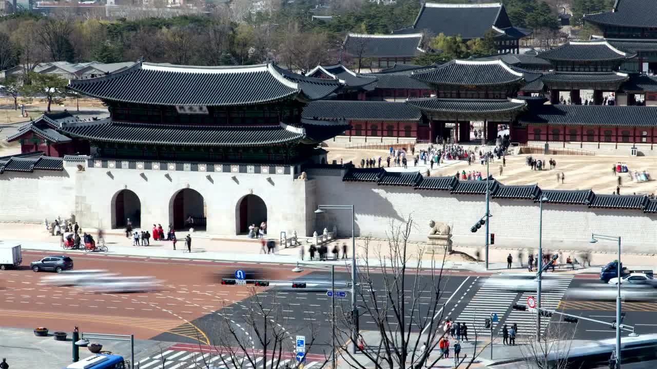Free Video Stock traditional palace in korea Live Wallpaper