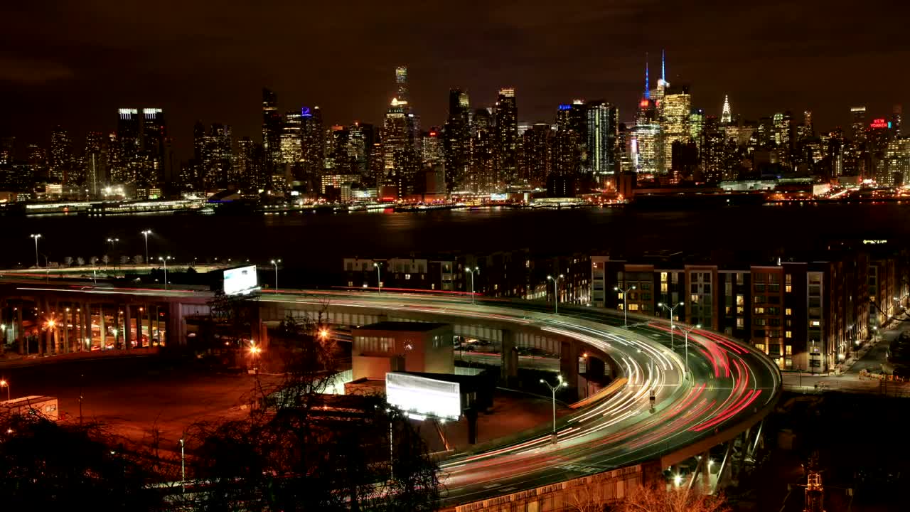 Free Video Stock traffic around the lincoln tunnel Live Wallpaper