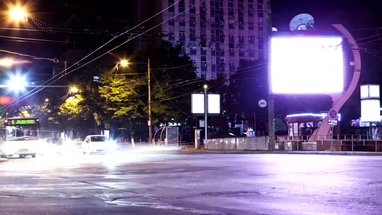 Free Video Stock traffic lights and signs during the night Live Wallpaper