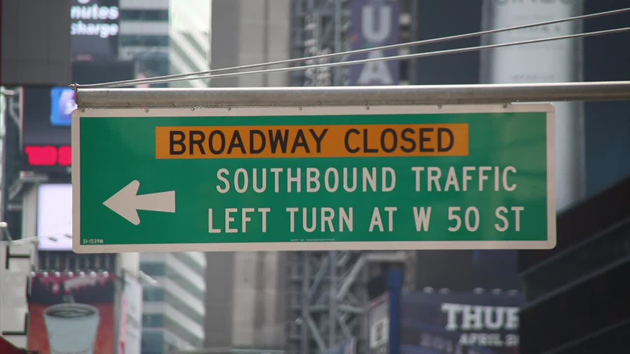 Free Video Stock traffic signs throughout new york Live Wallpaper