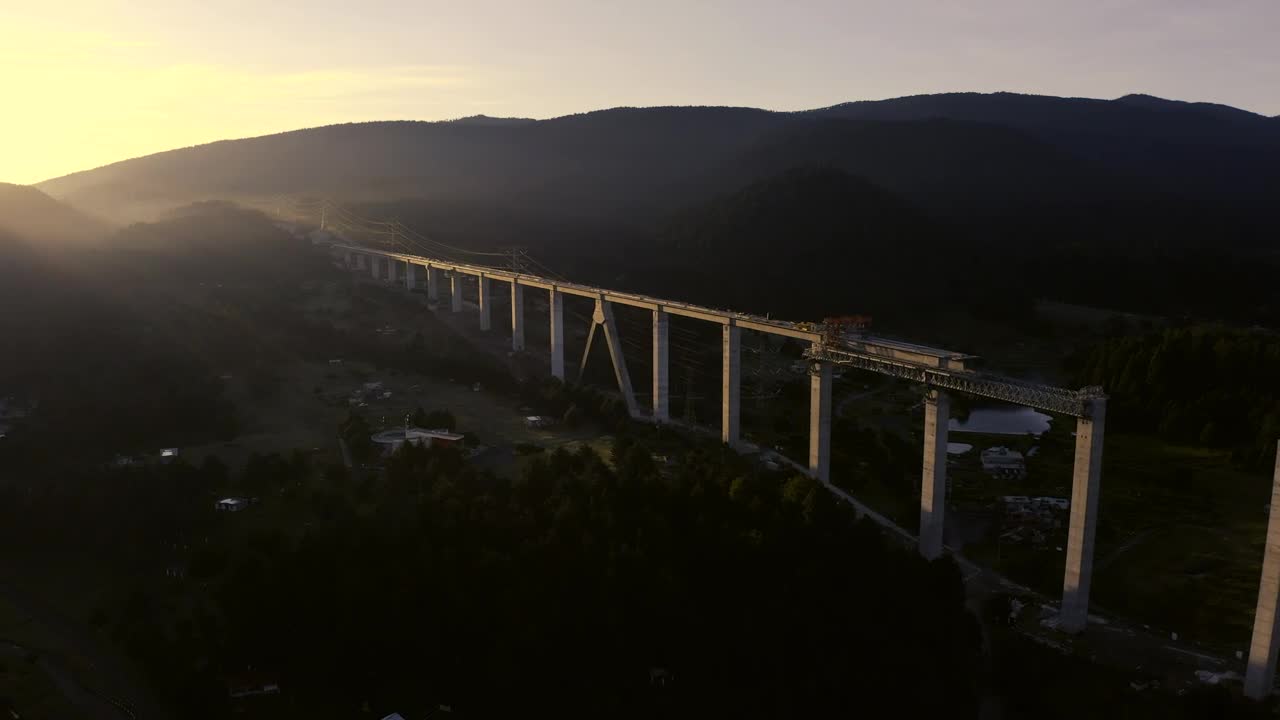 Free Video Stock train bridge under construction Live Wallpaper