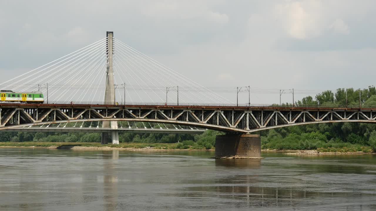 Free Video Stock train crossing a river bridge Live Wallpaper