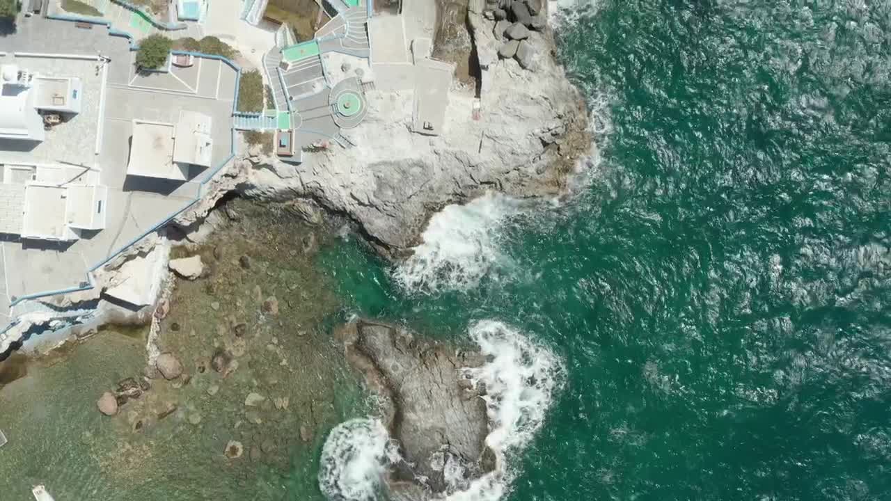 Free Stock Video Waves Crashing On The Coast Of A Fishing Village Live Wallpaper