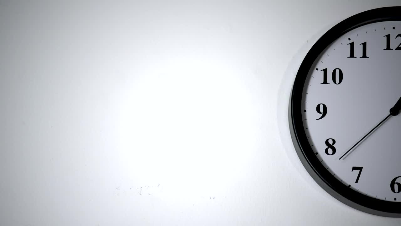 Free Stock Video Wall With A Round Black Analog Clock Live Wallpaper