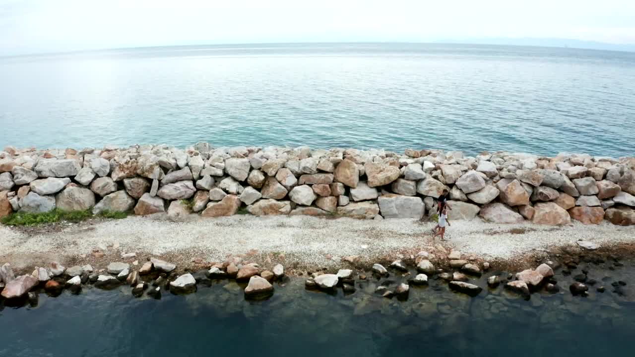 Free Stock Video Walking Along A Stone Sea Wall Live Wallpaper