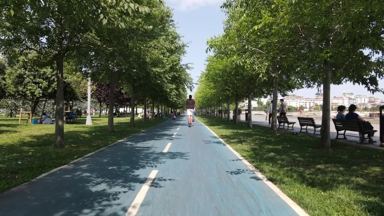 Free Stock Video Walking Along A Road In A Park On A Sunny Live Wallpaper