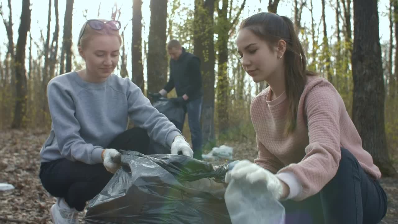 Free Stock Video Volunteers Collecting Bottles Live Wallpaper