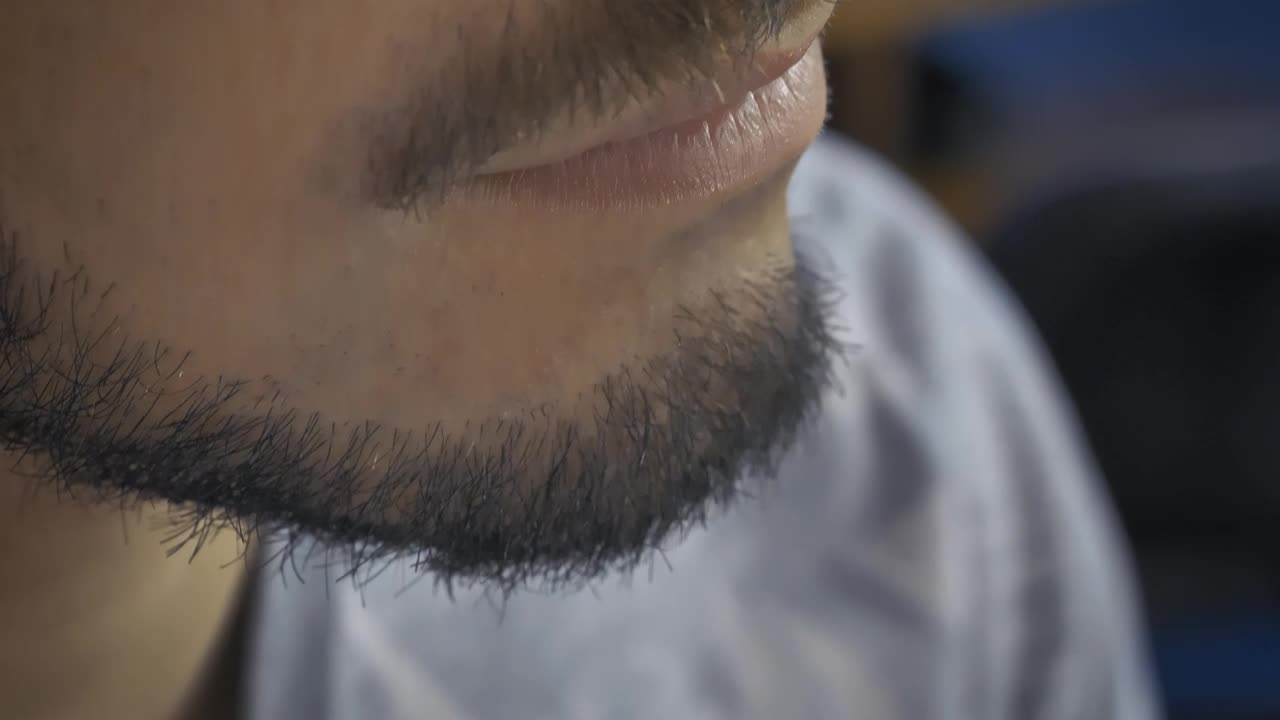 Free Stock Video Vlogger Testing A Lapel Mic On His Neck Live Wallpaper