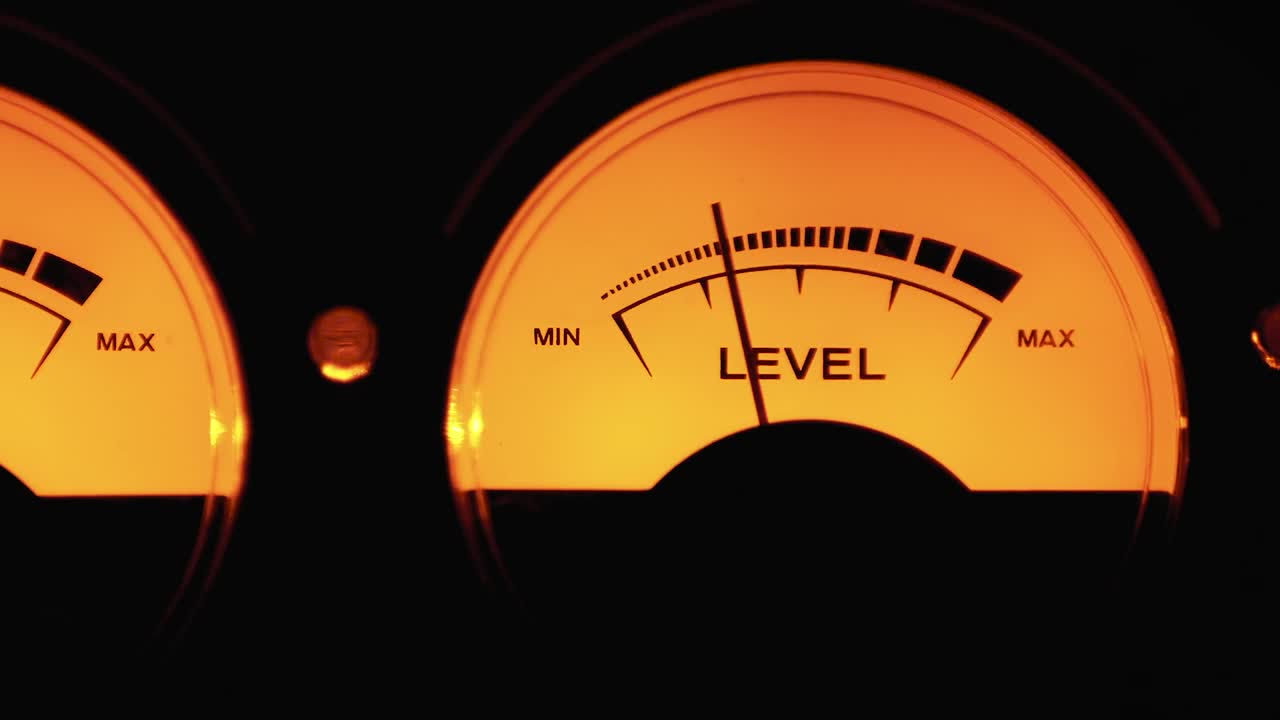 Free Stock Video Vintage Dial Indicators Of Sound Levels Live Wallpaper