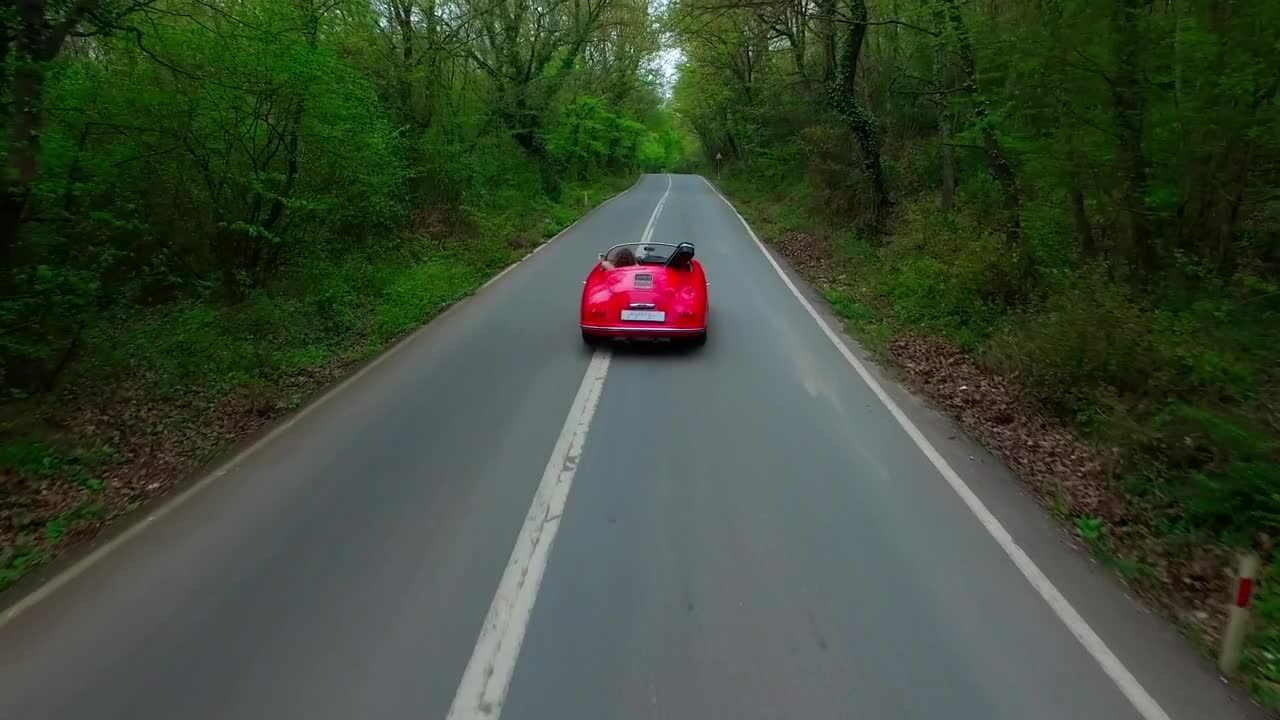 Free Stock Video Vintage Car Driving Between Trees Live Wallpaper