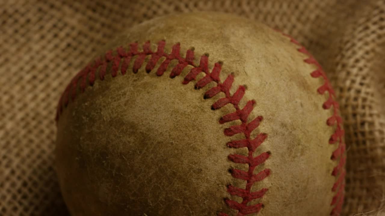 Free Stock Video Vintage And Used Baseball Ball Close Up Live Wallpaper