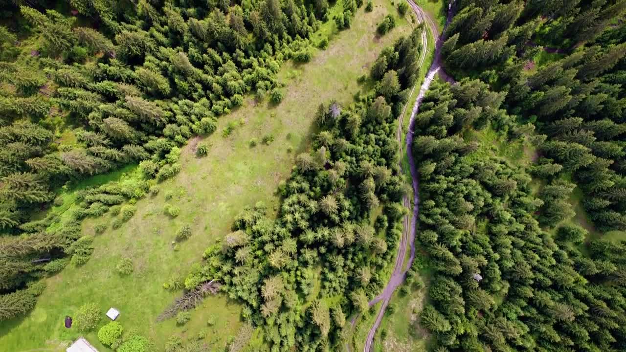 Free Stock Video Village Among The Woods Aerial Shot Live Wallpaper