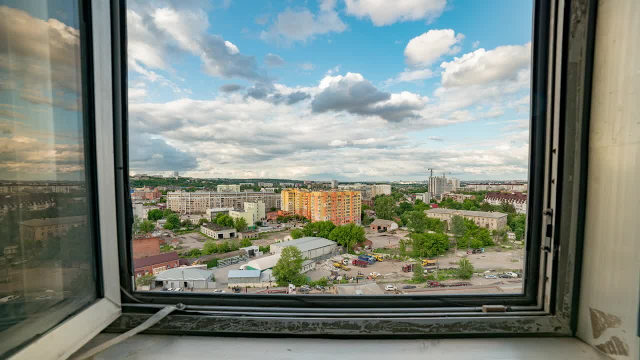 Free Stock Video View Through A Window In A City Live Wallpaper