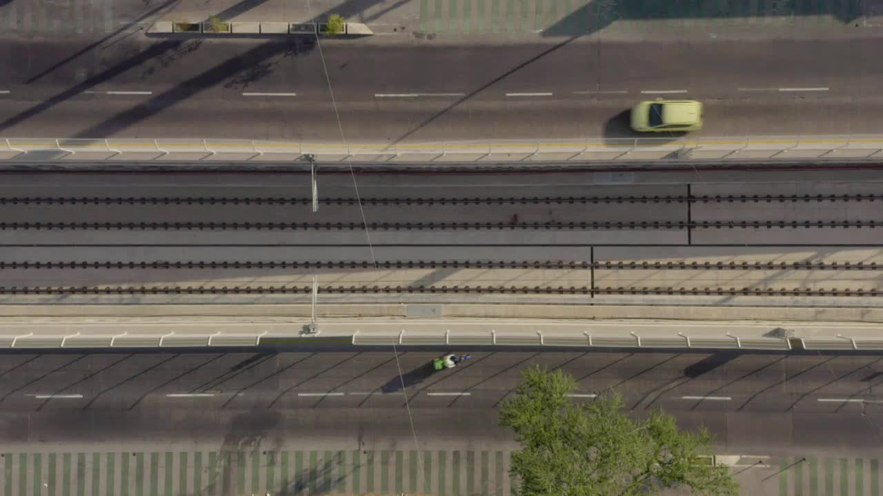 Free Stock Video View From The Top Of A Train Crossing Between Streets Live Wallpaper