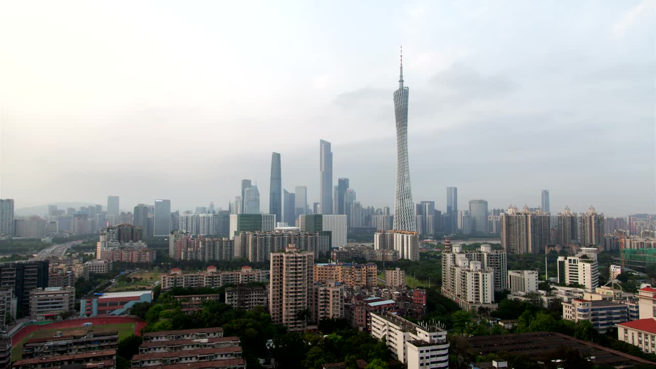 Free Stock Video View From The Top Of A City With Skyscrapers Live Wallpaper