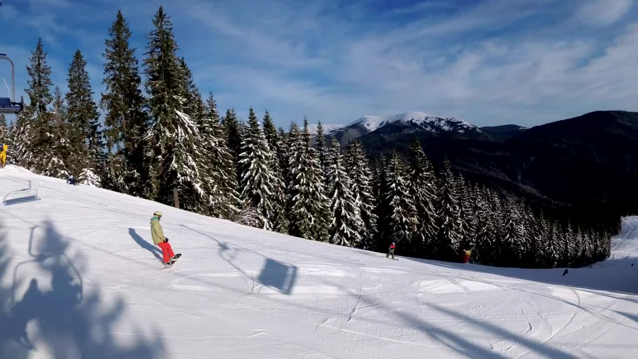 Free Stock Video View From The Ski Lift Going Up Live Wallpaper