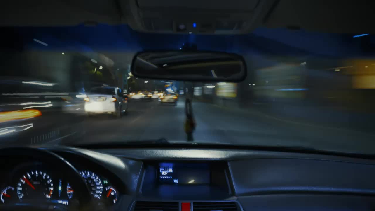 Free Stock Video View From Inside A Car In Night Traffic Live Wallpaper