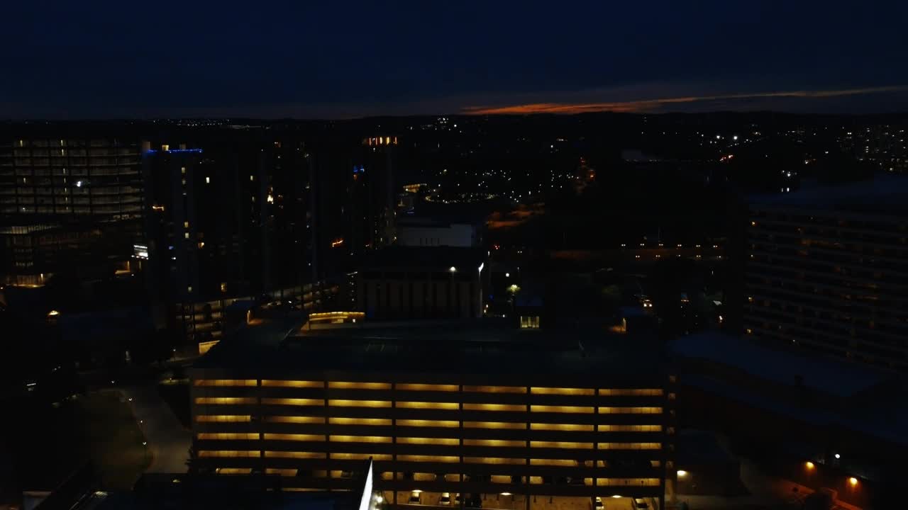 Free Stock Video View From Above To Some Buildings At Night Live Wallpaper