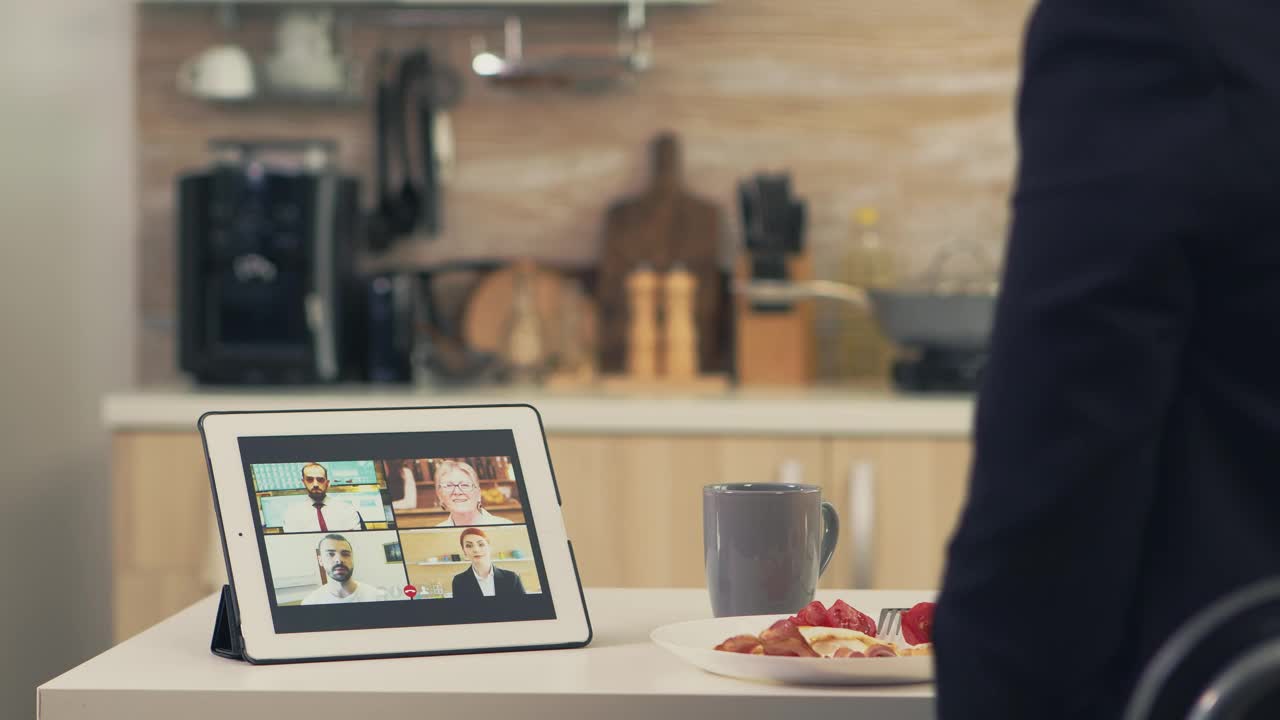 Free Stock Video Video Call Over Breakfast Live Wallpaper