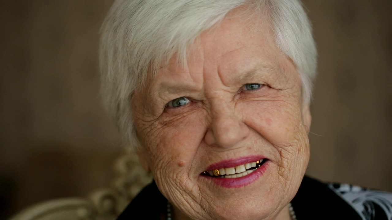 Free Stock Video Very Happy And Surprised Senior Woman Portrait Live Wallpaper